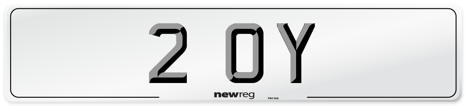 2 OY Number Plate from New Reg